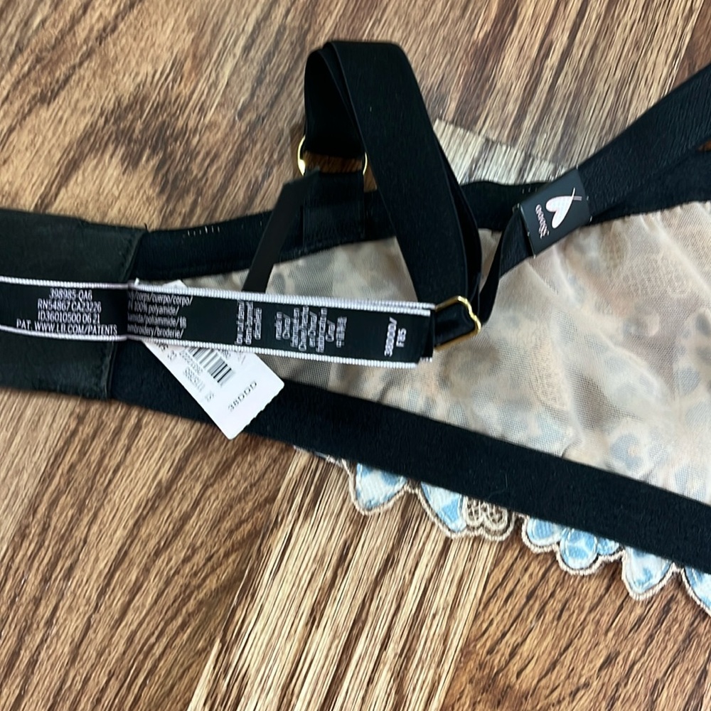 VS Leopard Print Floral Lace Unlined Bra - Picture 7 of 9